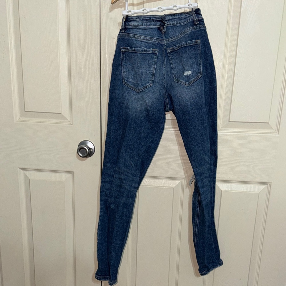 KanCan Dark Blue Distressed Boyfriend Jeans - Picture 7 of 9